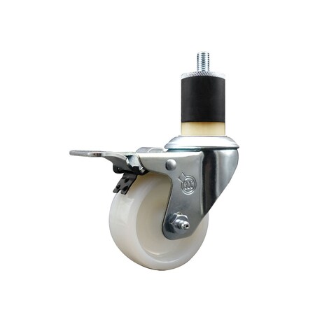 Service Caster 3'' Nylon Swivel 1-7/8'' Expanding Stem Caster Total Lock Brake SCC-EXTTL20S314-NYS-178